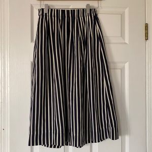 JCrew Striped Midi Skirt - Size 2